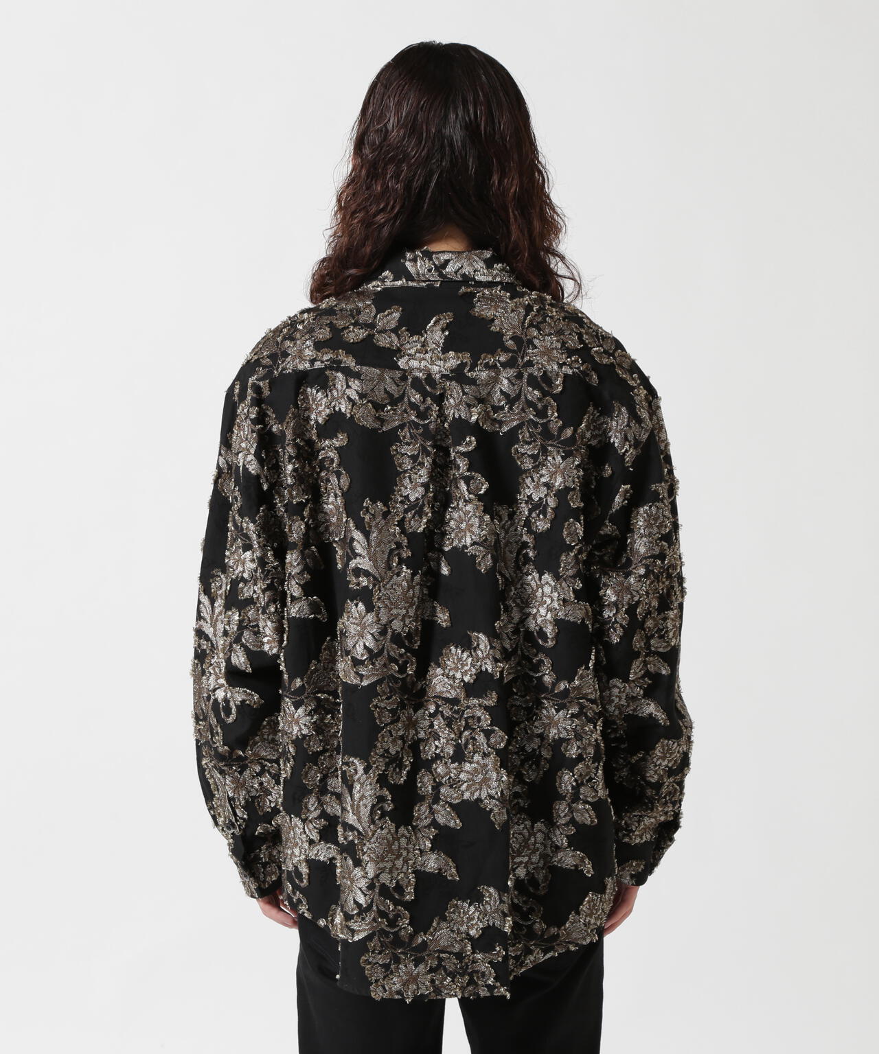 LUSOR（ルーソル）FLOWER CUT JQD SHIRT フラワージャカードシャツ | B