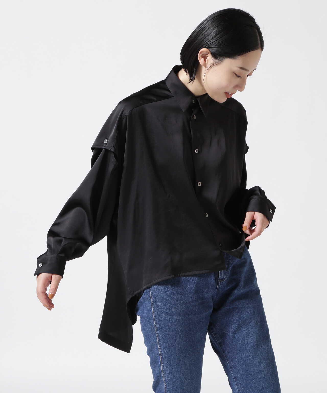 UJOH(ウジョー) 別注slit sleeve shirts/スリットスリーブシャツ | B 