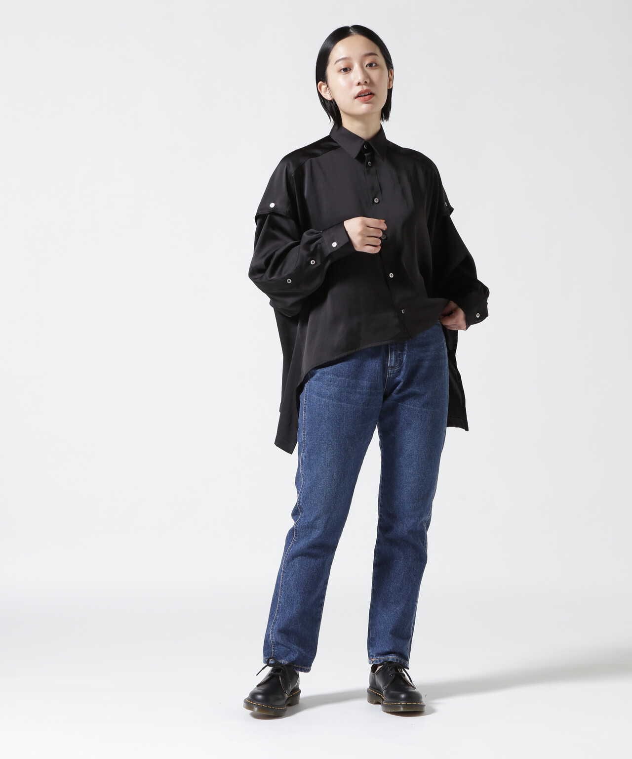 UJOH ウジョー　EX.cropped shirts  ブラックシャツ