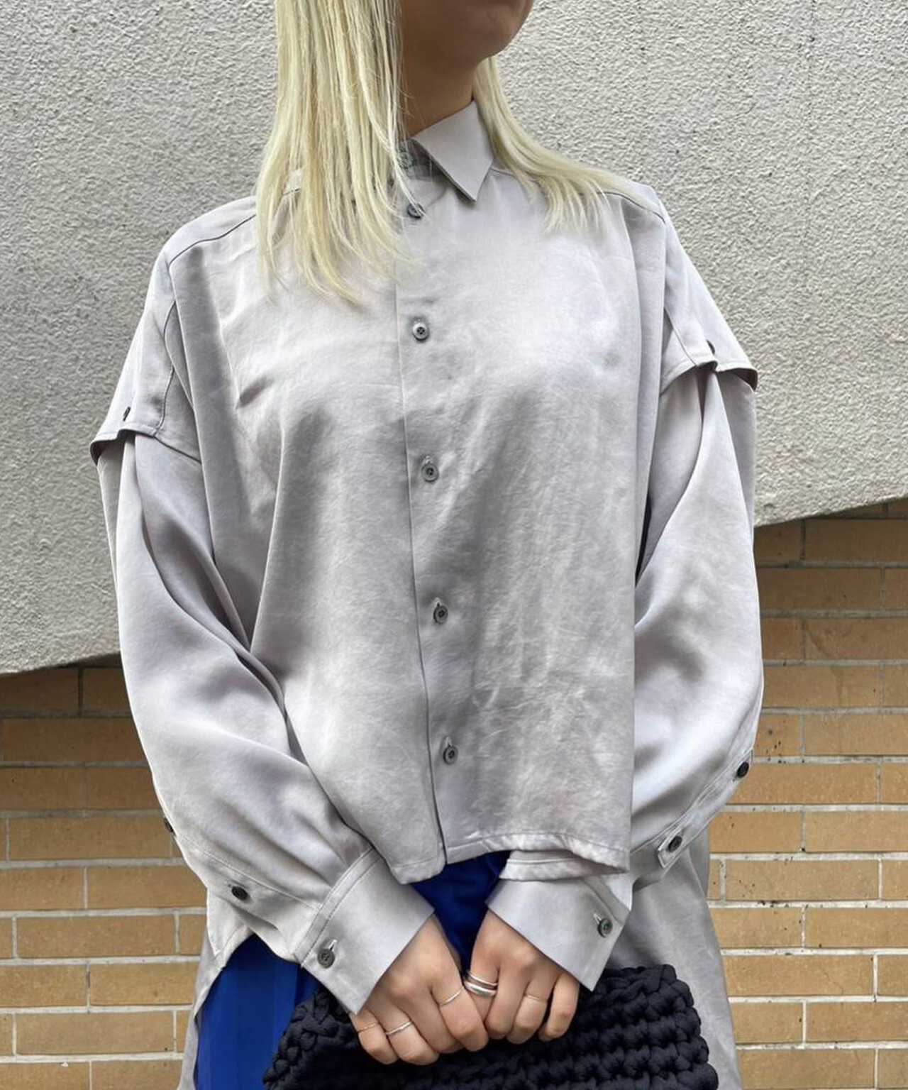 UJOH(ウジョー) 別注slit sleeve shirts/スリットスリーブシャツ | B 