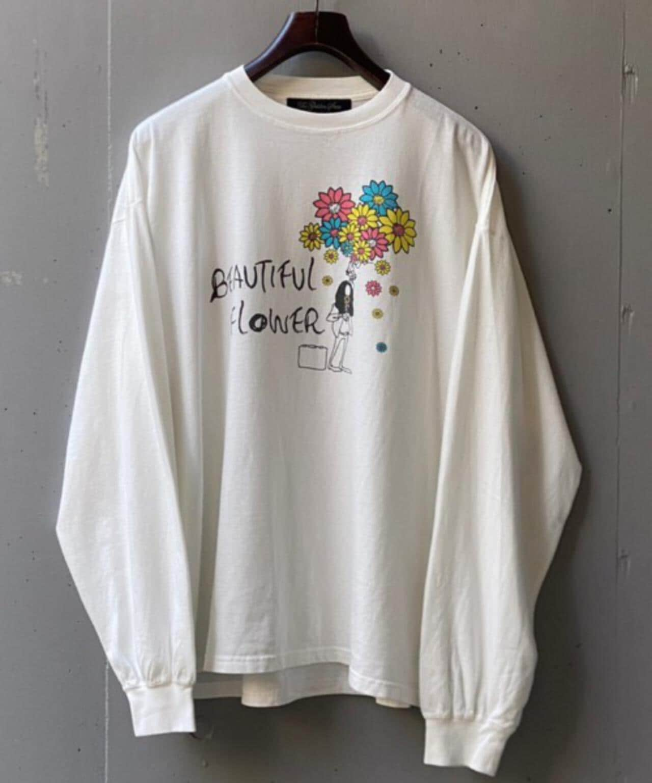 REMI RELIEF/別注beautifull flower LS T-shirt