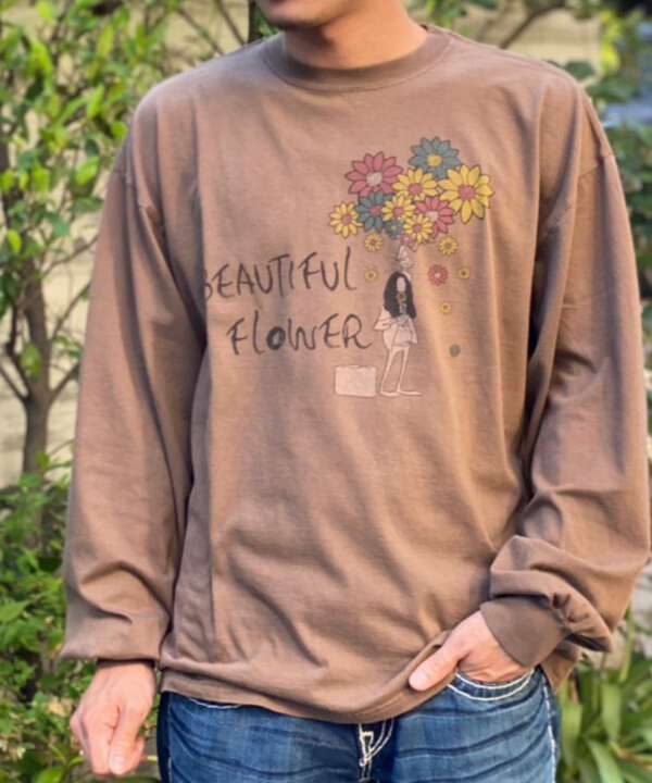 REMI RELIEF/別注beautifull flower LS T-shirt