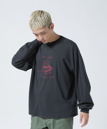 REMI RELIEF/別注LS T-SHIRT(NEVER MIND)