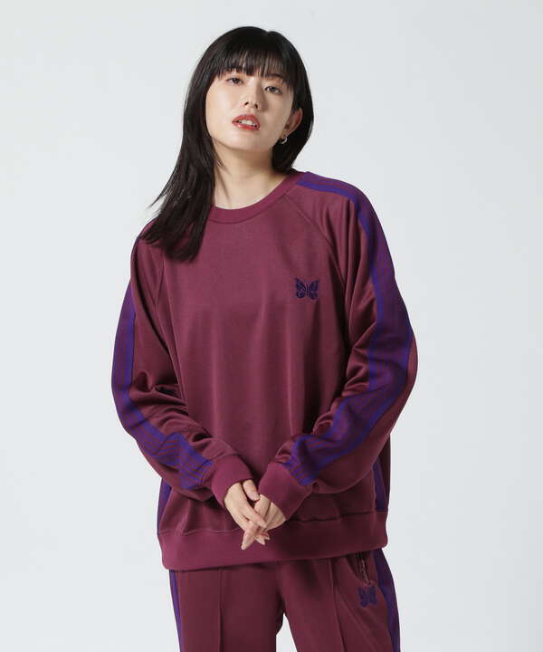 【美品】  Needles / ニードルス | 2023SS | Track Crew Neck Shirt - Poly Smooth トラッククルーネック - ポリスムース トレーナー / ユニセックス | XS | ピンク | メンズ