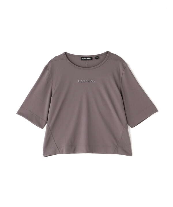 Calvin Klein （カルバンクライン）フロント ロゴプリント 5分袖 ボックス Tシャツ/4WS3K108