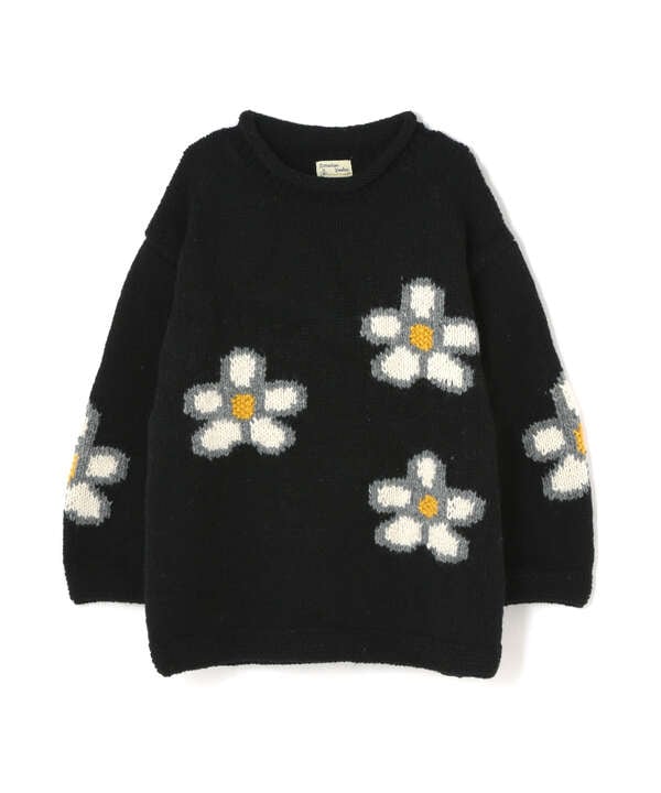 新品未使用】niche. RollNeck knit flower black - ニット/セーター