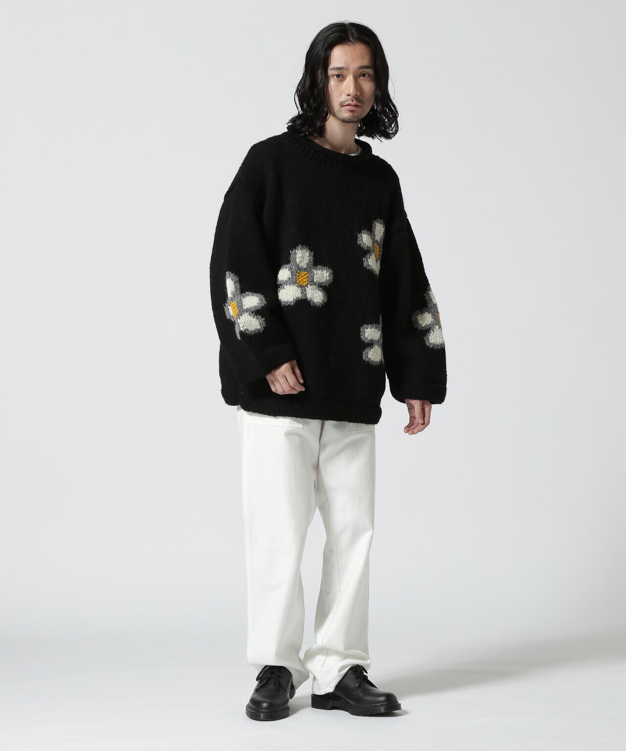 MacMahon Knitting Mills / Roll Neck Knit-Sparse Flower | B'2nd