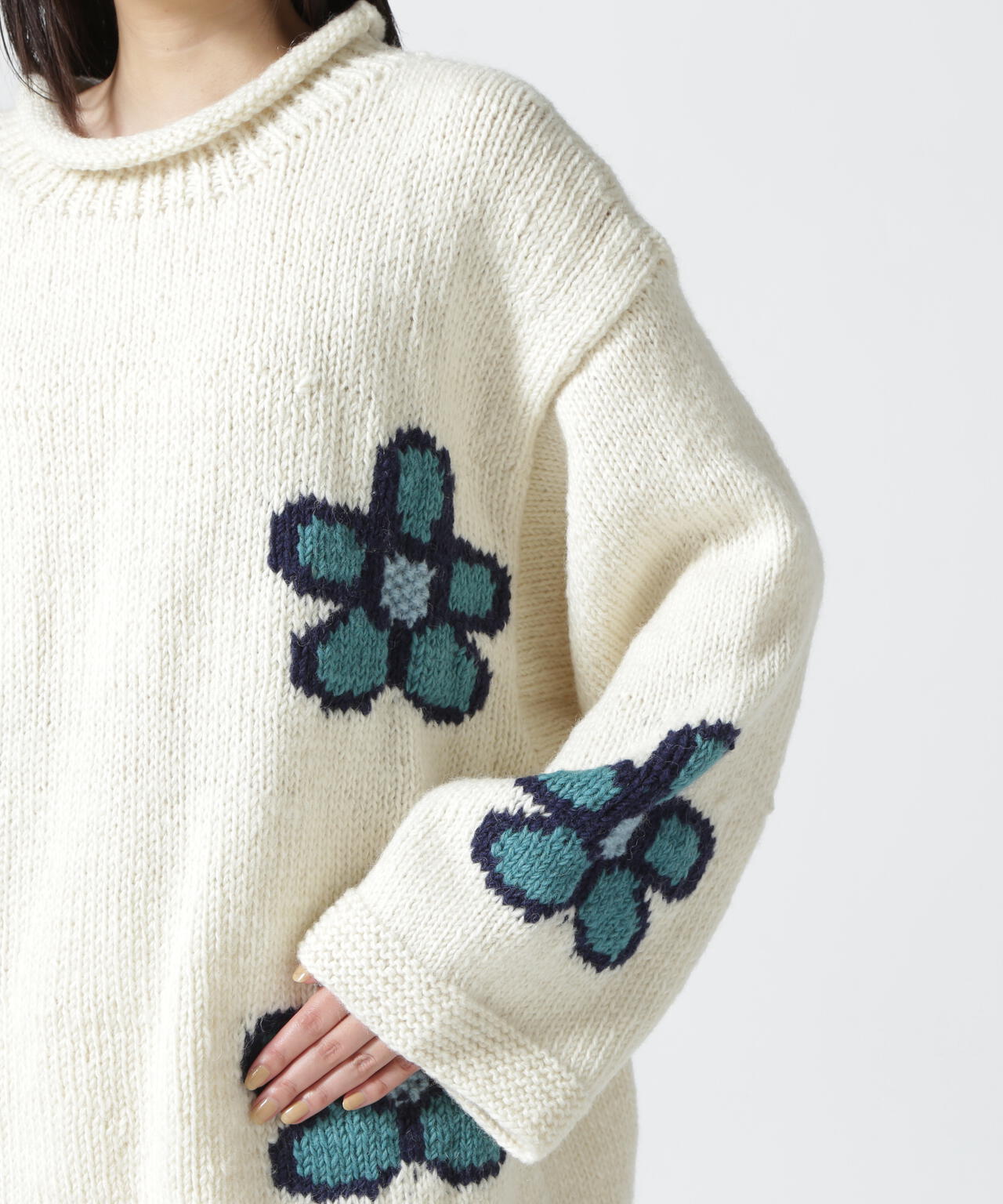 MacMahon Knitting Mills / Roll Neck Knit-Sparse Flower | B'2nd 