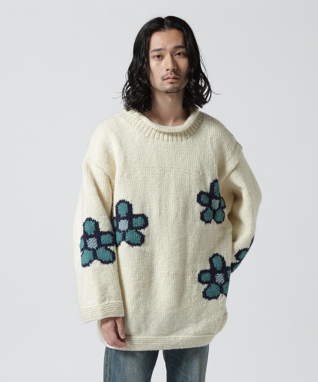 MacMahon Knitting Mills / Roll Neck Knit-Sparse Flower | B'2nd 