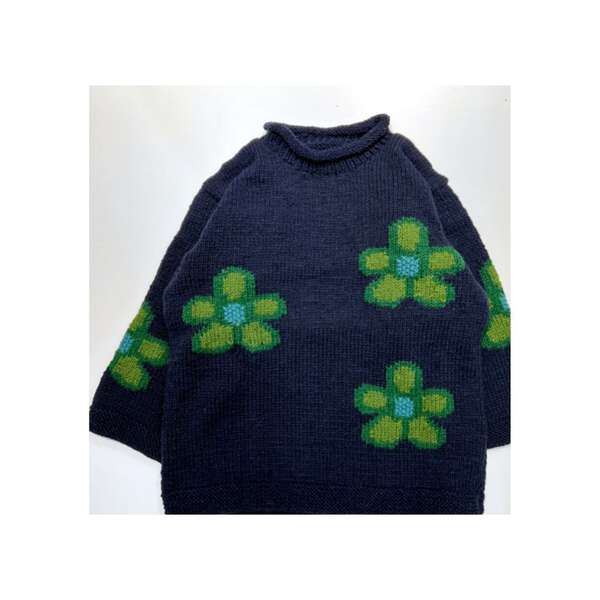 MacMahon Knitting Mills / Roll Neck Knit-Sparse Flower（7853240254