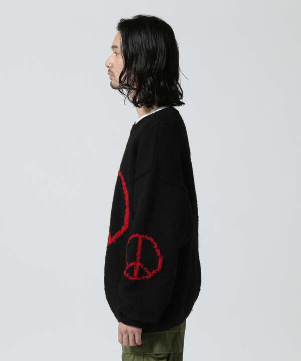 MacMahon Knitting Mills / Crew Neck Knit-Big Peace