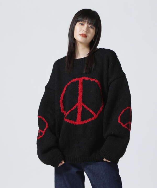 MacMahon Knitting Mills / Crew Neck Knit-Big Peace