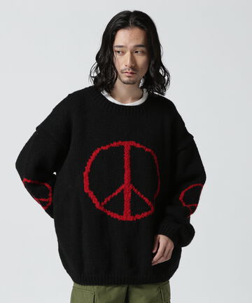 MacMahon Knitting Mills / Crew Neck Knit-Big Peace