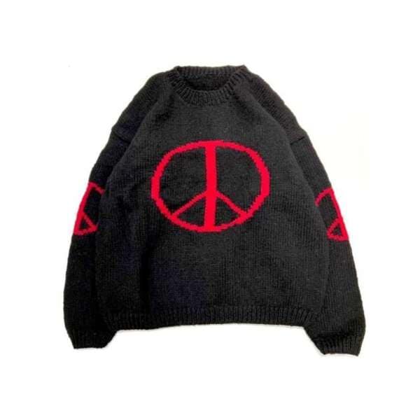 MacMahon Knitting Mills / Crew Neck Knit-Big Peace