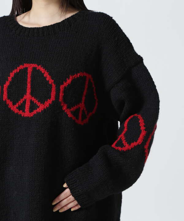 MacMahon Knitting Mills/ Crew Neck Knit-Line Peace