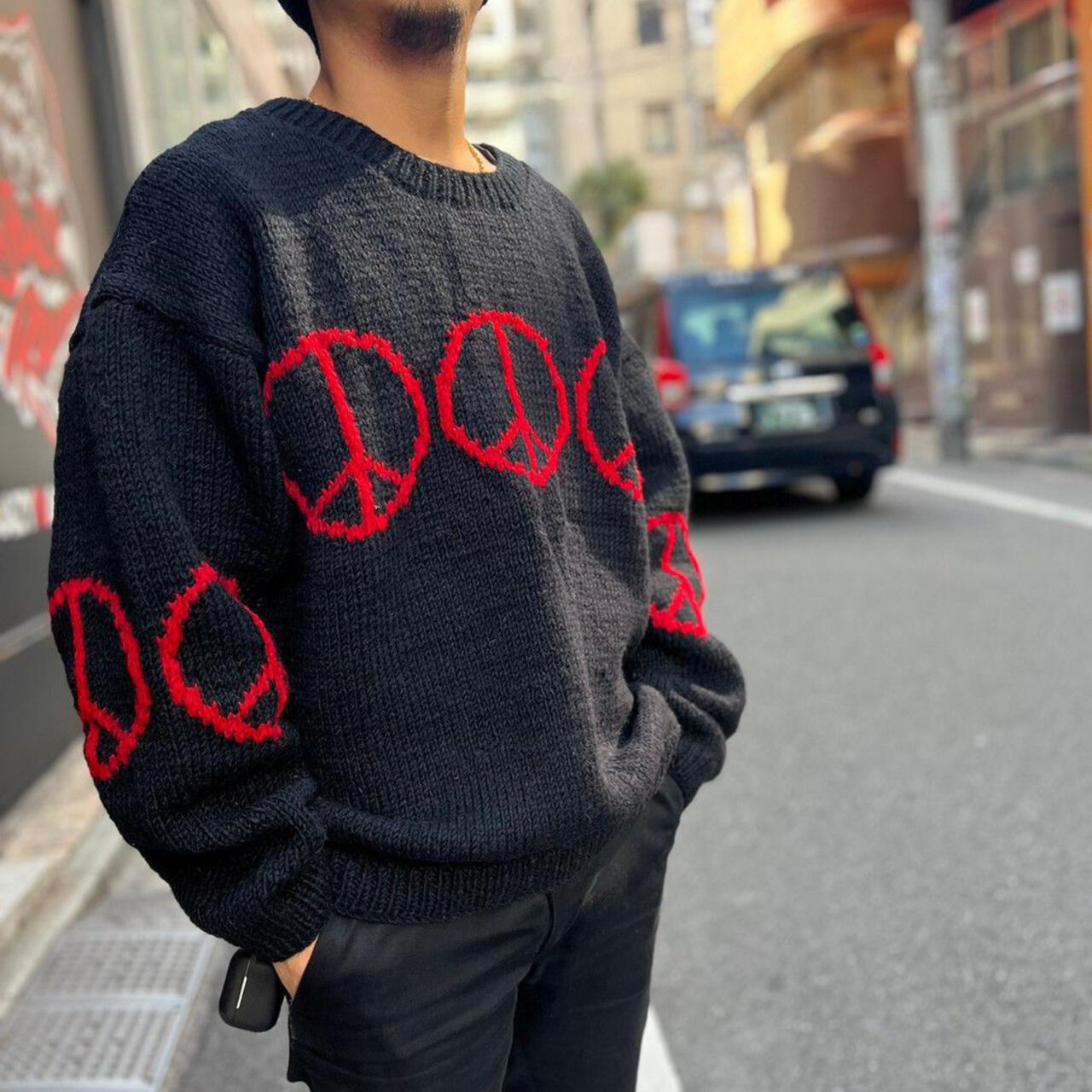 MacMahon Knitting Mills/ Crew Neck Knit-Line Peace | B'2nd ( ビー