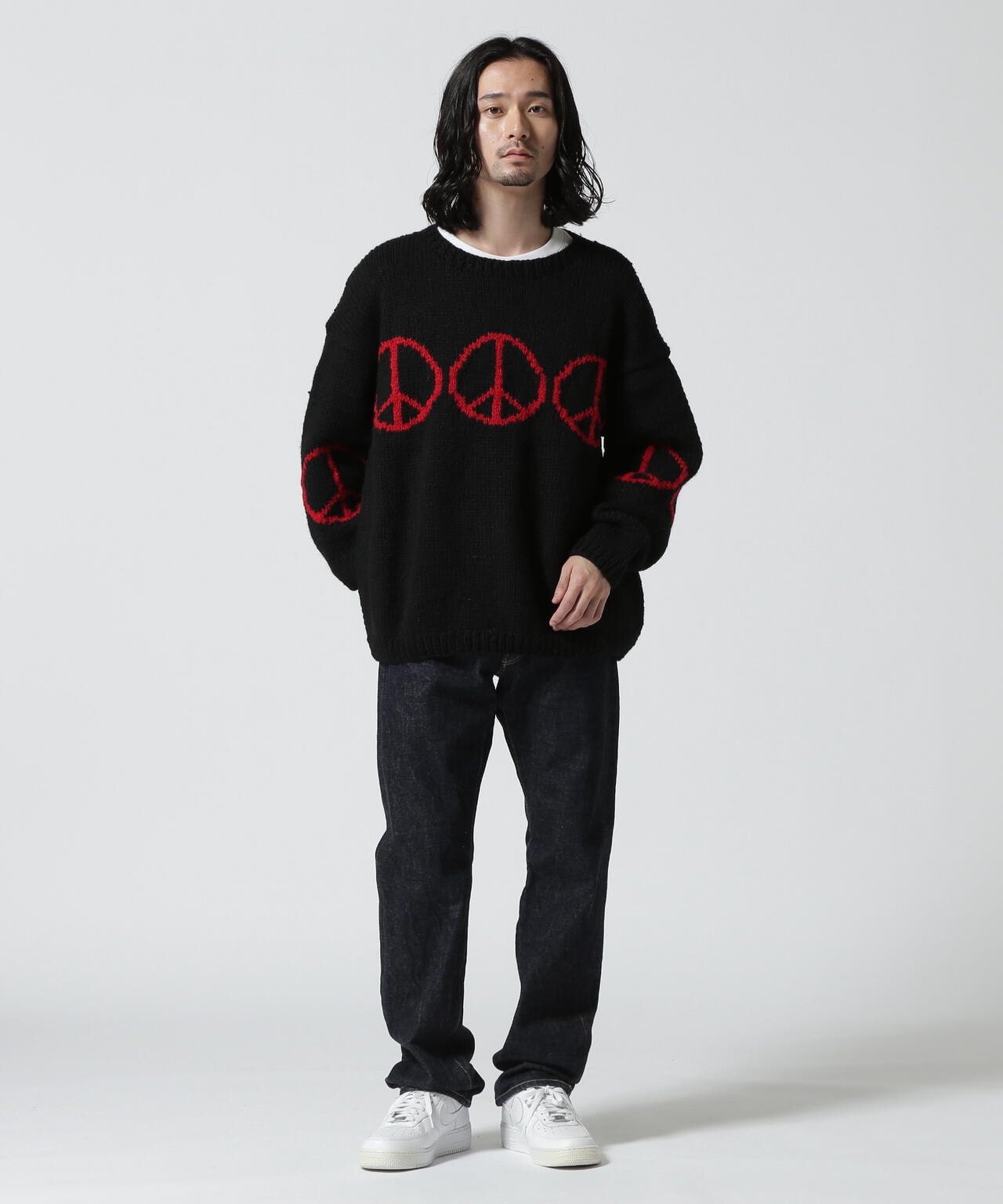 MacMahon Knitting Mills/ Crew Neck Knit-Line Peace | B'2nd ( ビー