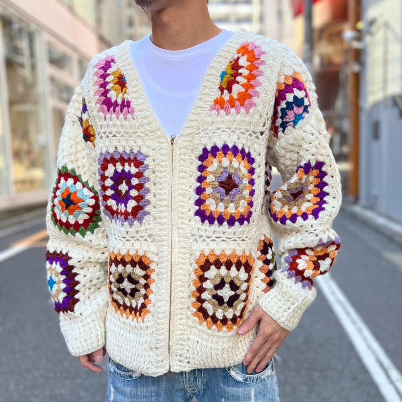 MacMahon Knitting Mills / Crochet V-neck Cardigan | B'2nd ( ビー ...