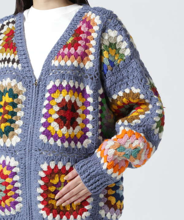MacMahon Knitting Mills / Crochet V-neck Cardigan