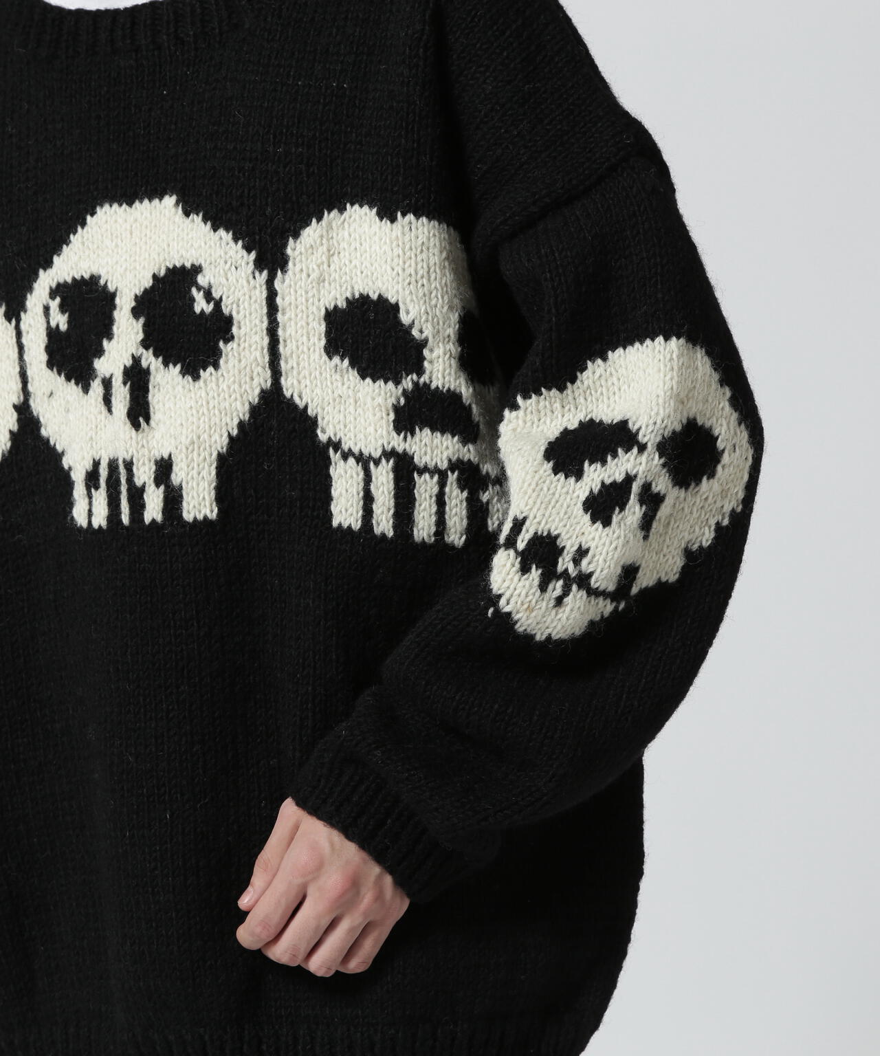 MacMahon Knitting Mills/Crew Neck Knit-Line Skulls | B'2nd ( ビー