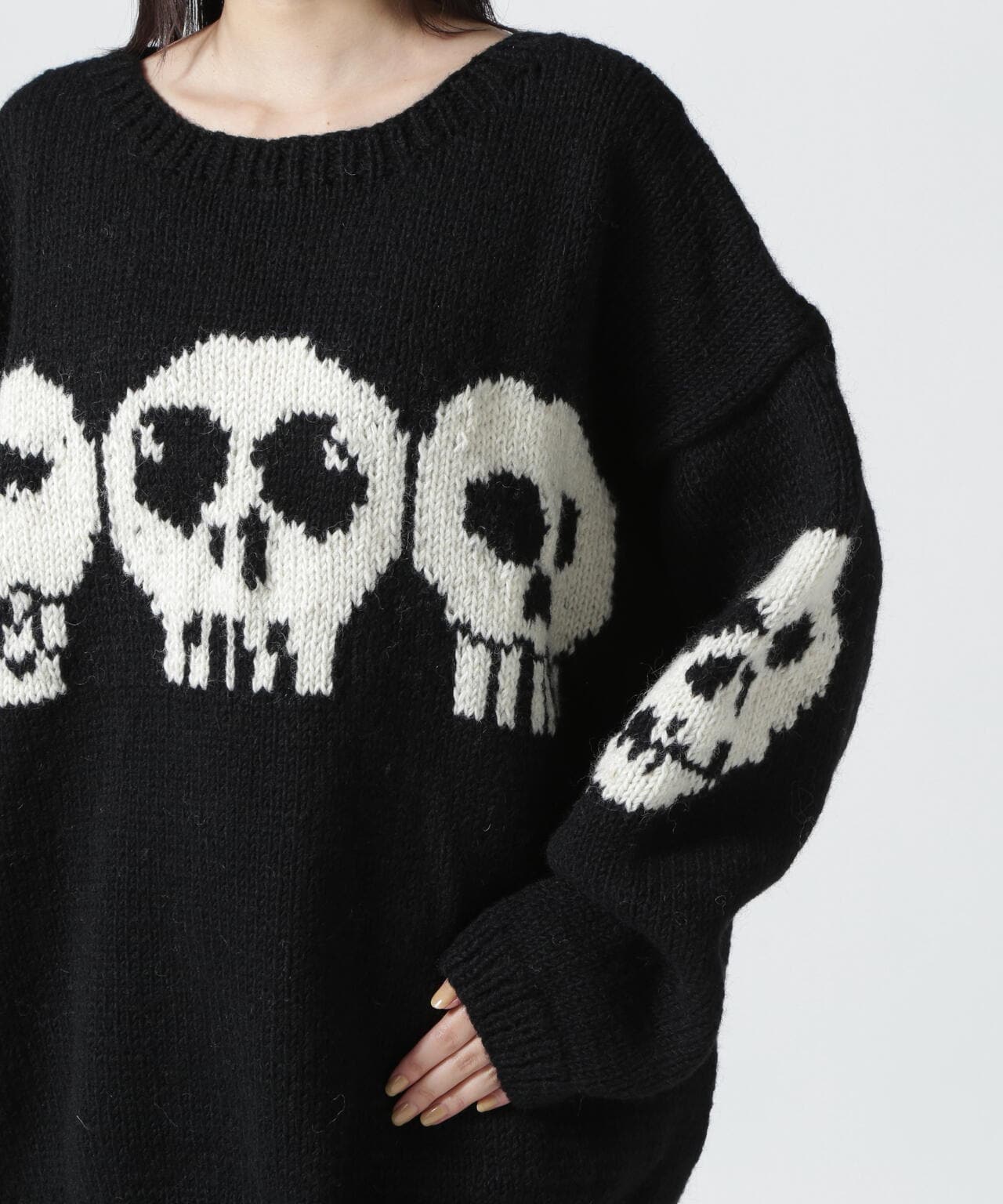 MacMahon Knitting Mills/Crew Neck Knit-Line Skulls | B'2nd ( ビー