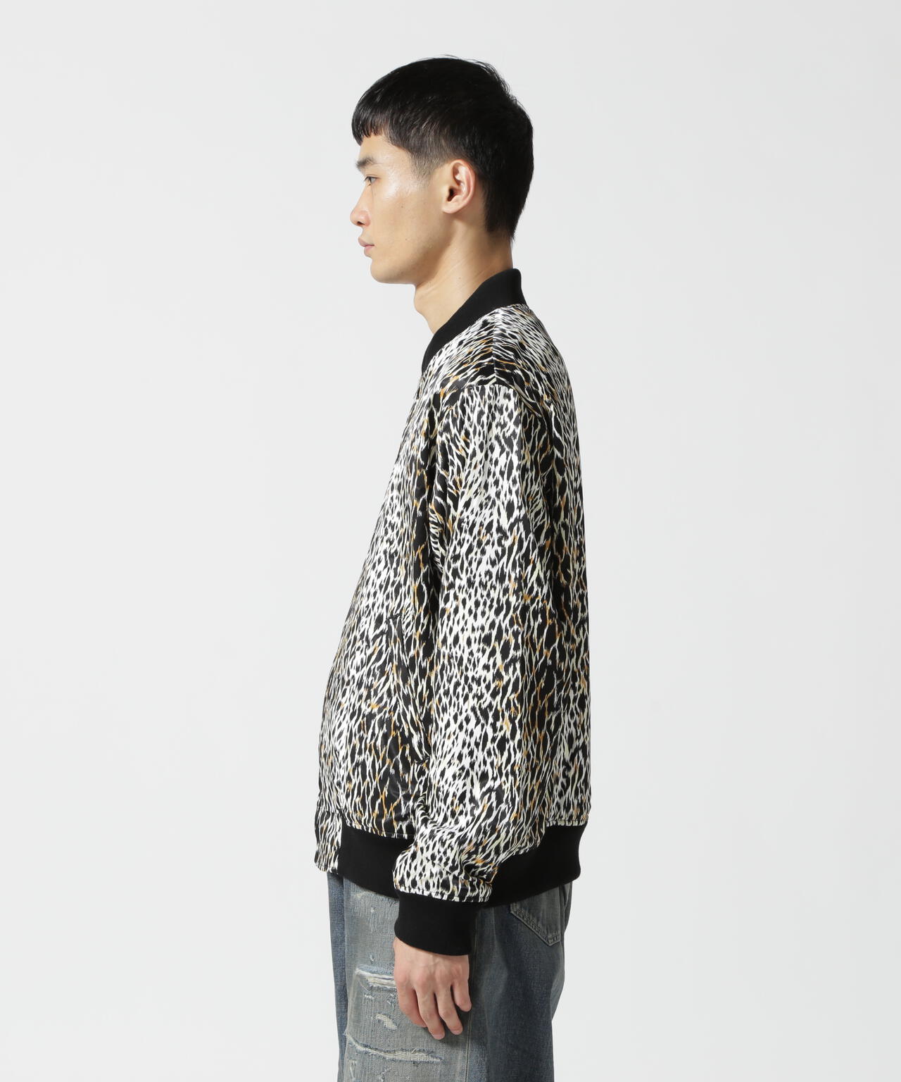 MINEDENIM（マインデニム）Leopard RC.Satin Rib Zip Blouson | B'2nd ...