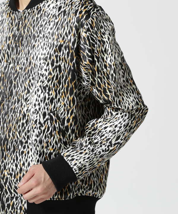 MINEDENIM（マインデニム）Leopard RC.Satin Rib Zip Blouson