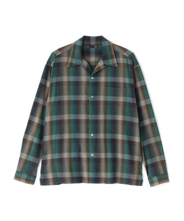 MINEDENIM（マインデニム）TWN Check Open Collar L/S SH