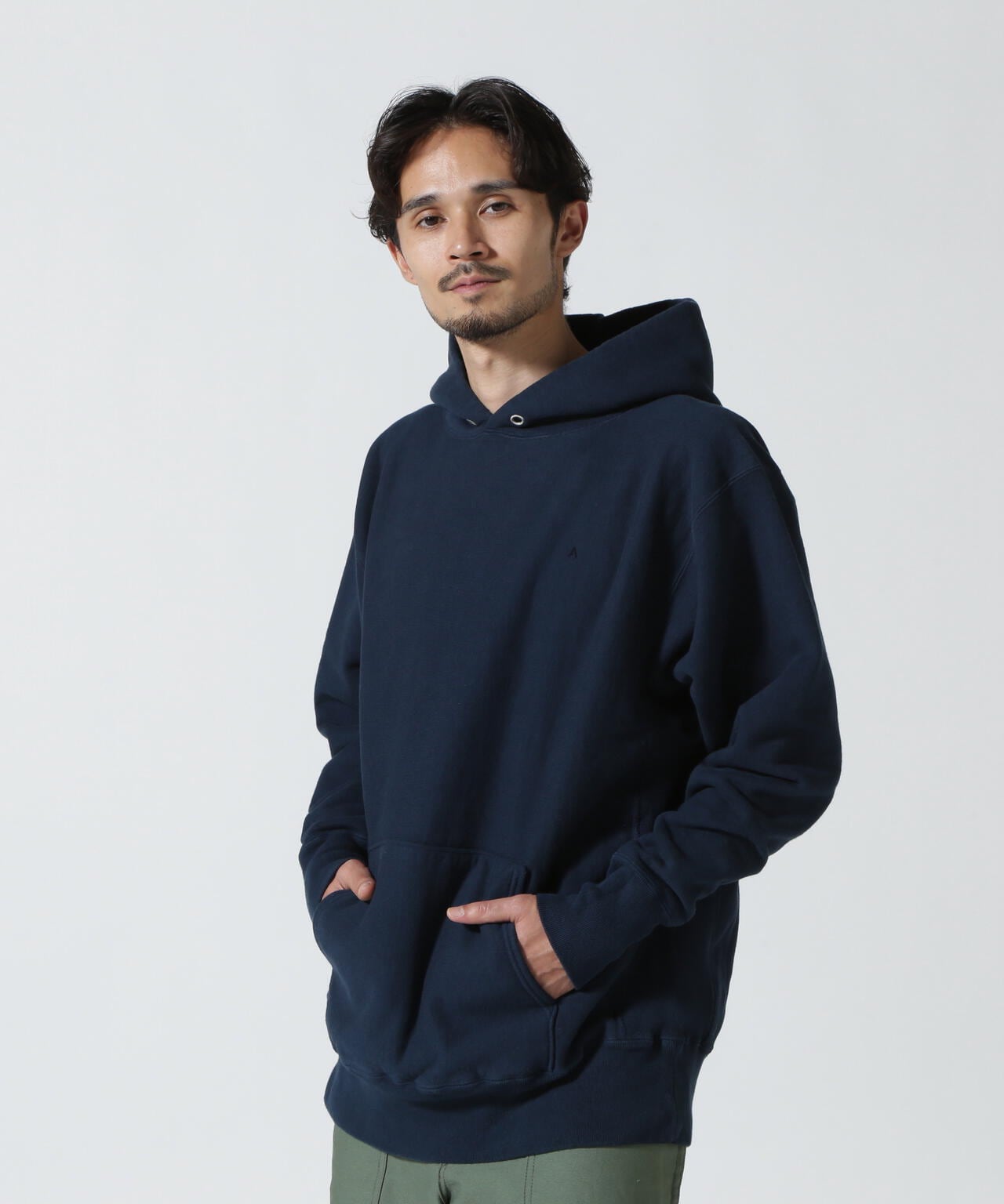 ATON エイトン garment dye urake hoodie ブルー02 50%割引 is-technics.fi