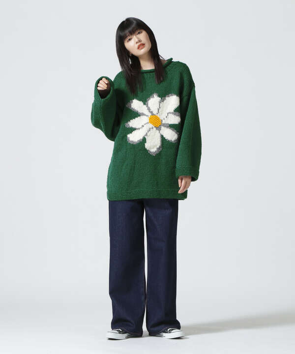 MacMahon Knitting Mills/マクマホンニッティングミルズ　Roll Neck Knit-Flower