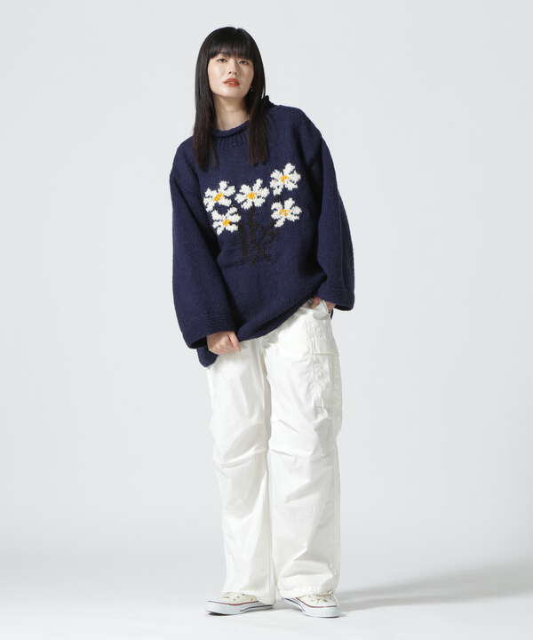 MacMahon Knitting Mills / Roll Neck Knit-5 Flower