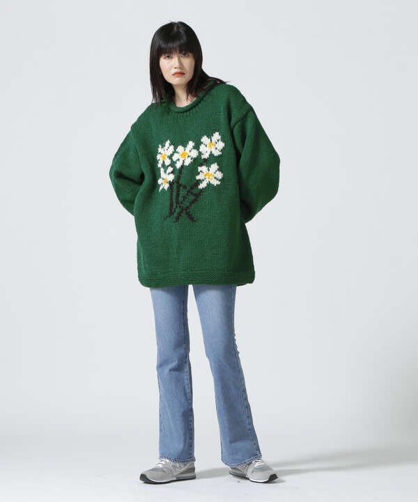 MacMahon Knitting Mills / Roll Neck Knit-5 Flower