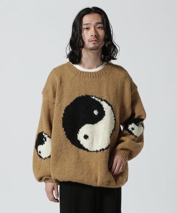 MacMahon Knitting Mills / Roll Neck Knit-Big Yin&Yang
