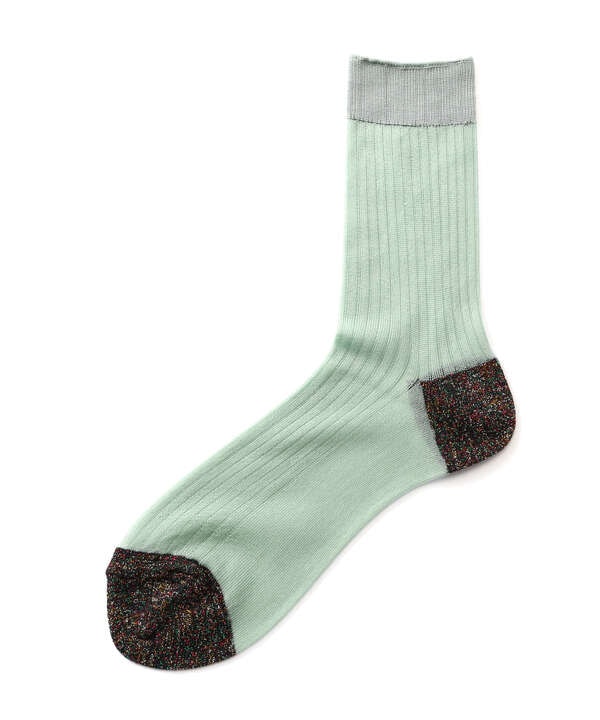 MARCOMONDE（マルコモンド）wide rib bicolor socks