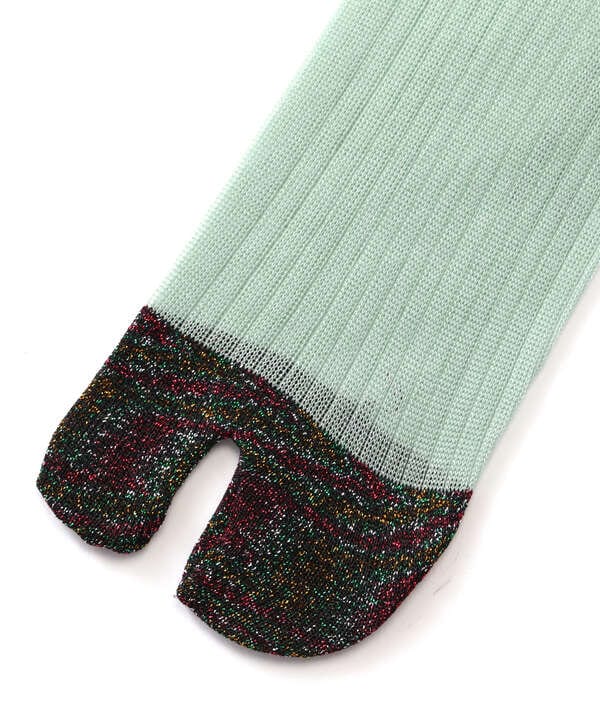 MARCOMONDE（マルコモンド）wide rib bicolor tabi socks