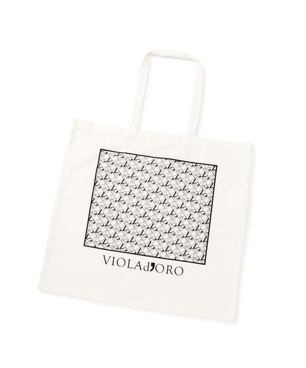 VIOLAd’ORO (ヴィオラドーロ) ノットハンドルナイロントートM サイズ/BIANCA / V-2175