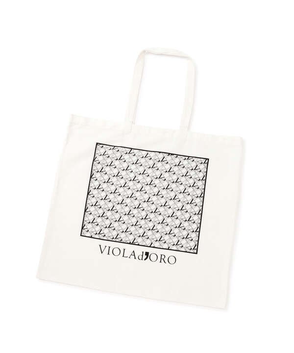 VIOLAd’ORO (ヴィオラドーロ) ノットハンドルダブルラッセルトートS サイズ/BIANCA / V-2182