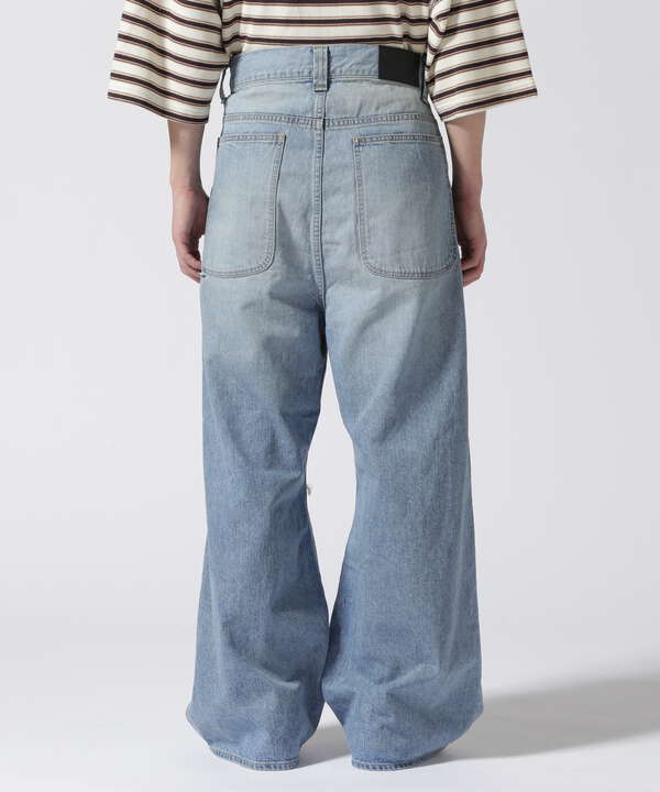 ＜JieDa＞DAMAGE ONE TUCK WIDE STRAIGHT DENIM