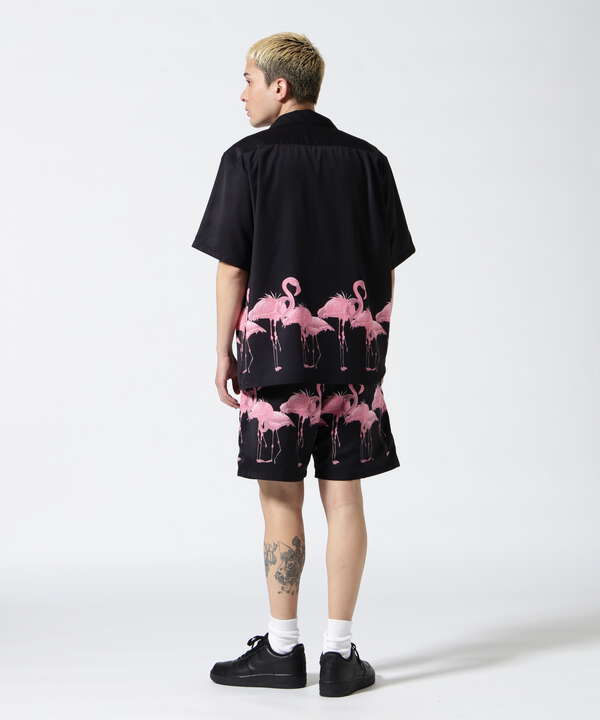 LUSOR（ルーソル）Flamingo Aloha Shorts フラミンゴ アロハショーツ
