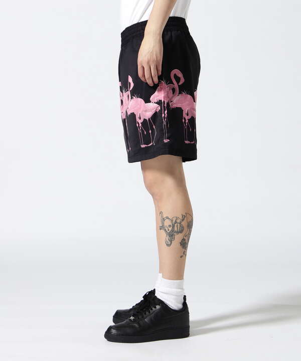 LUSOR（ルーソル）Flamingo Aloha Shorts フラミンゴ アロハショーツ