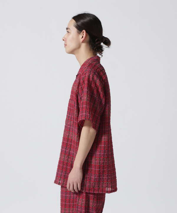 NEEDLES / S/S ONE-UP SHIRT - PE/R CHIFFON SUCKER PLAID（7854120299  