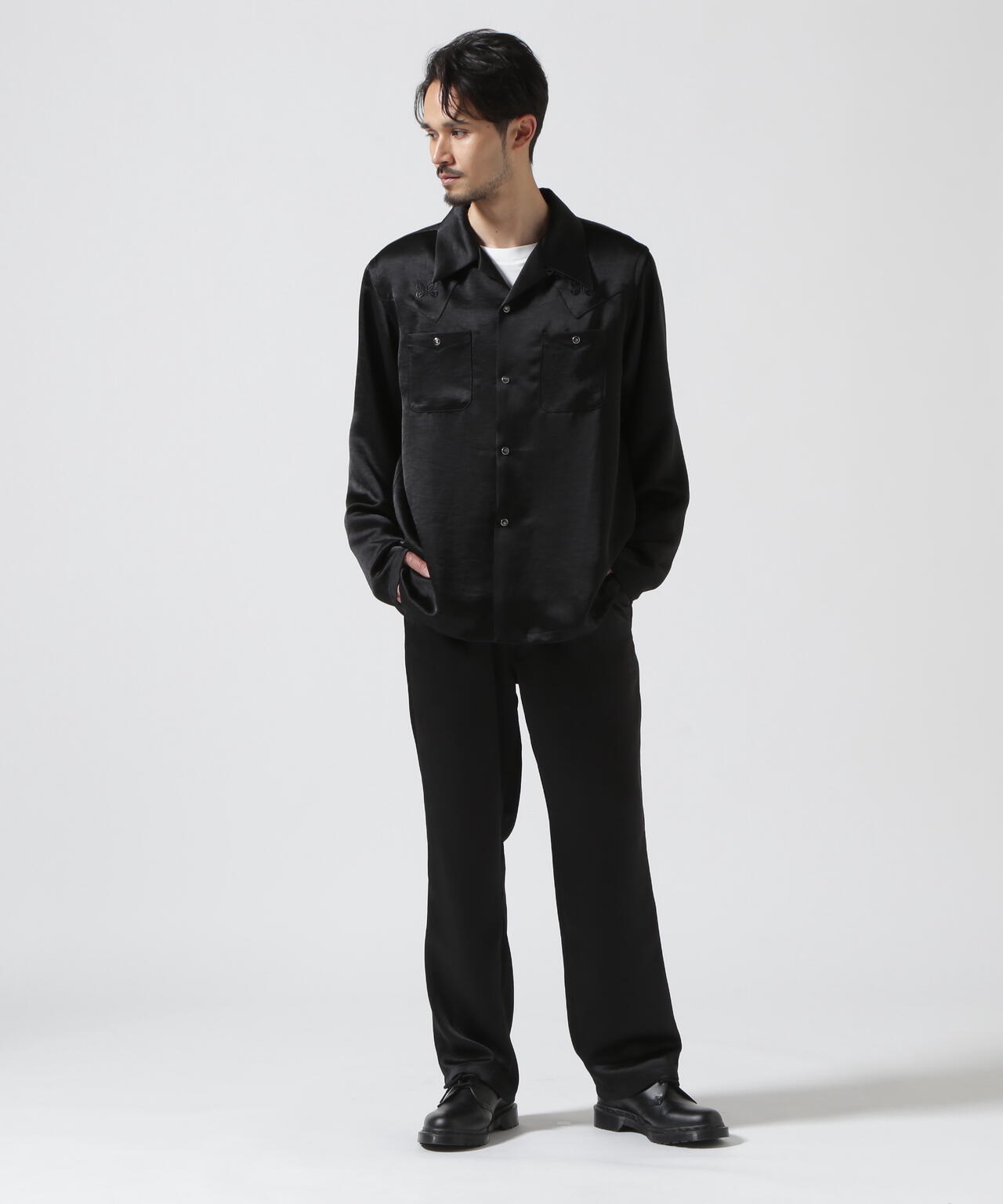 NEEDLES / L/S COWBOY ONE-UP SHIRT - POLY SATEEN