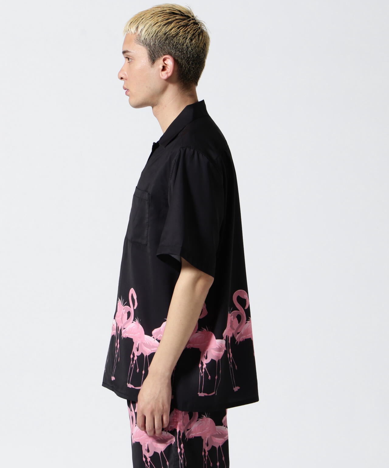 LUSOR（ルーソル）Flamingo Aloha Shirt フラミンゴアロハシャツ