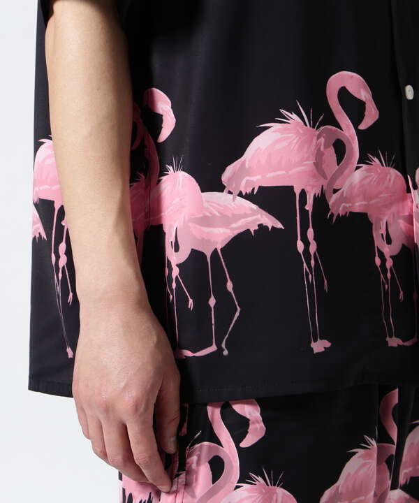 LUSOR（ルーソル）Flamingo Aloha Shirt フラミンゴアロハシャツ