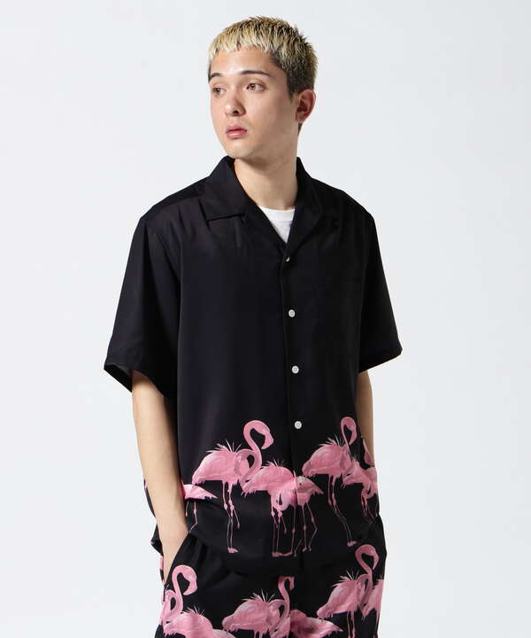 LUSOR（ルーソル）Flamingo Aloha Shirt フラミンゴアロハシャツ