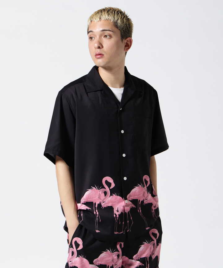 LUSOR（ルーソル）Flamingo Aloha Shirt フラミンゴアロハシャツ ...