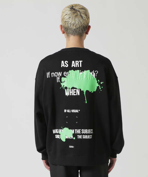 A4A/エーフォーエー/PAINT SWEAT CREWNECK プリントスウェットクルーネック