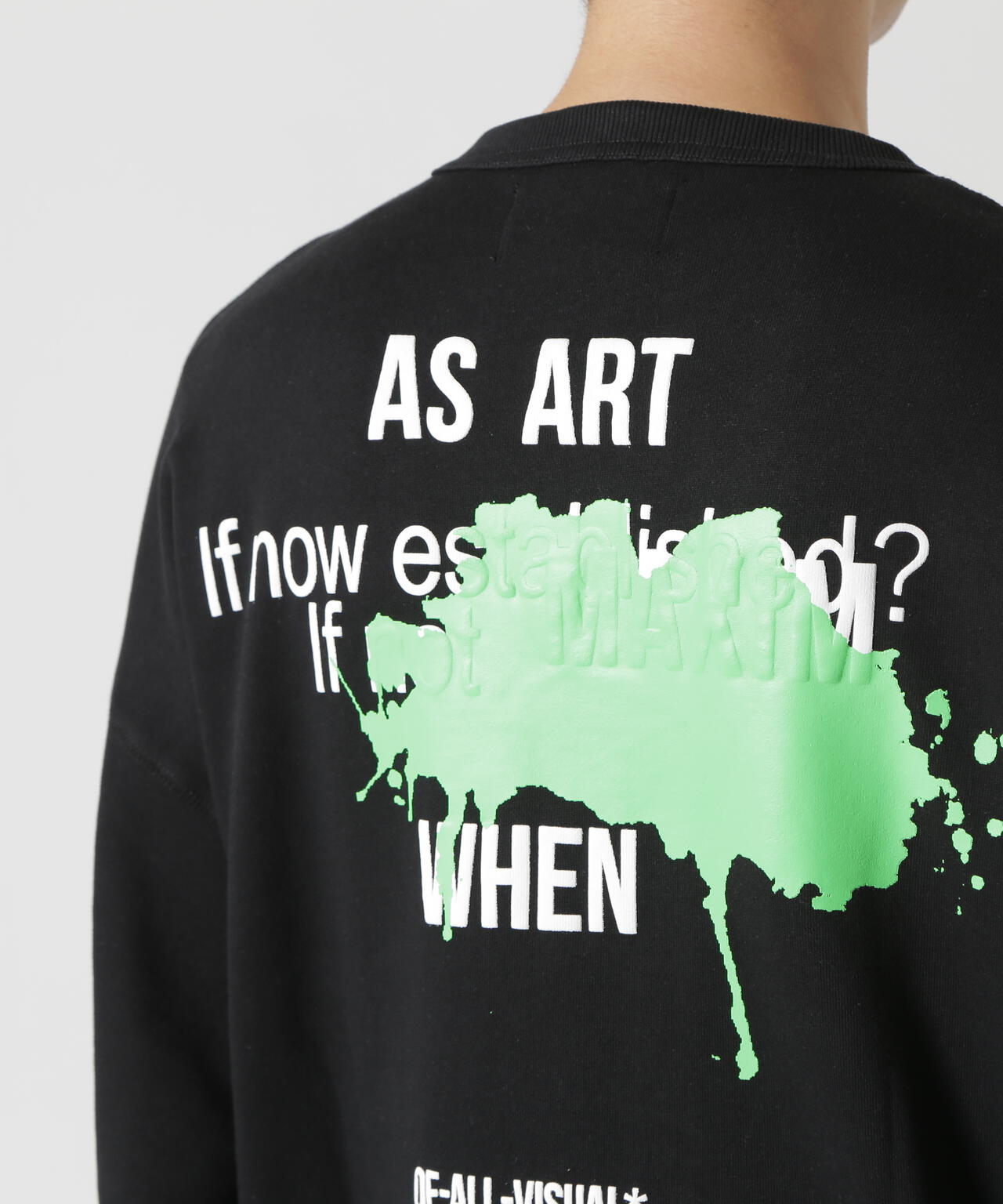 A4A/エーフォーエー/PAINT SWEAT CREWNECK プリントスウェットクルーネック