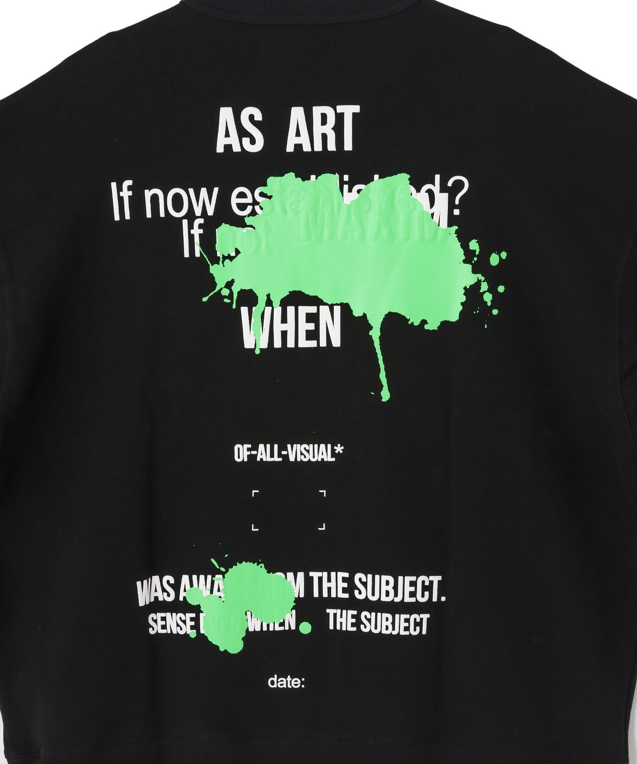 A4A/エーフォーエー/PAINT SWEAT CREWNECK プリントスウェットクルー ...