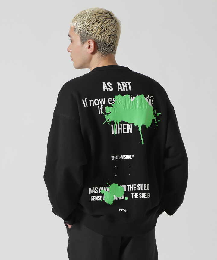 A4A/エーフォーエー/PAINT SWEAT CREWNECK プリントスウェットクルー